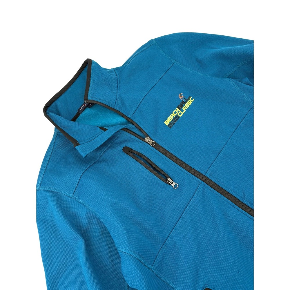Port Authority Beach Ball Classic Teal Blue Full Zip Soft Shell Jacket Mens S